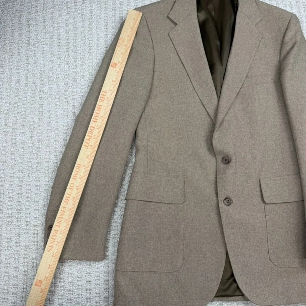 VTG Levis Mens Blazer 38L Tan Action‎ Suit Sta Prest Sport Coat